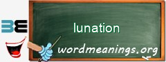 WordMeaning blackboard for lunation